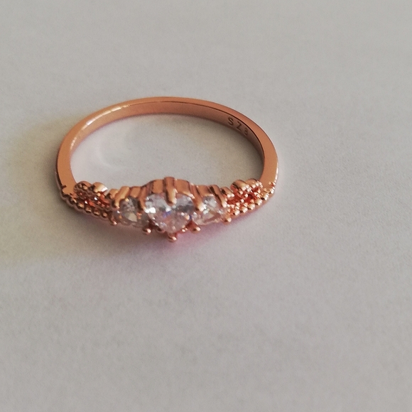 Rose Gold Plated Ring. Size 8. - Picture 2 of 6